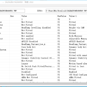 Alternative view of New JLR CCF Tools 4.9 CCF
  Editor for JLR 2017-2023 - Official Version