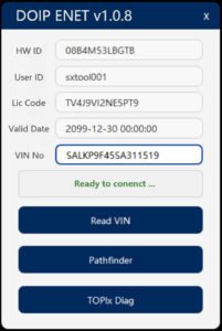 Demo JLR DOIP Enet Addon Soft for TOPIX Cloud