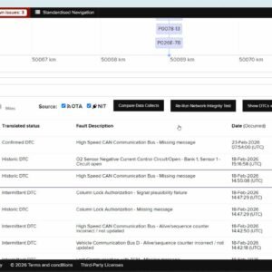Alternative view of Demo JLR TOPIX Cloud Online Access