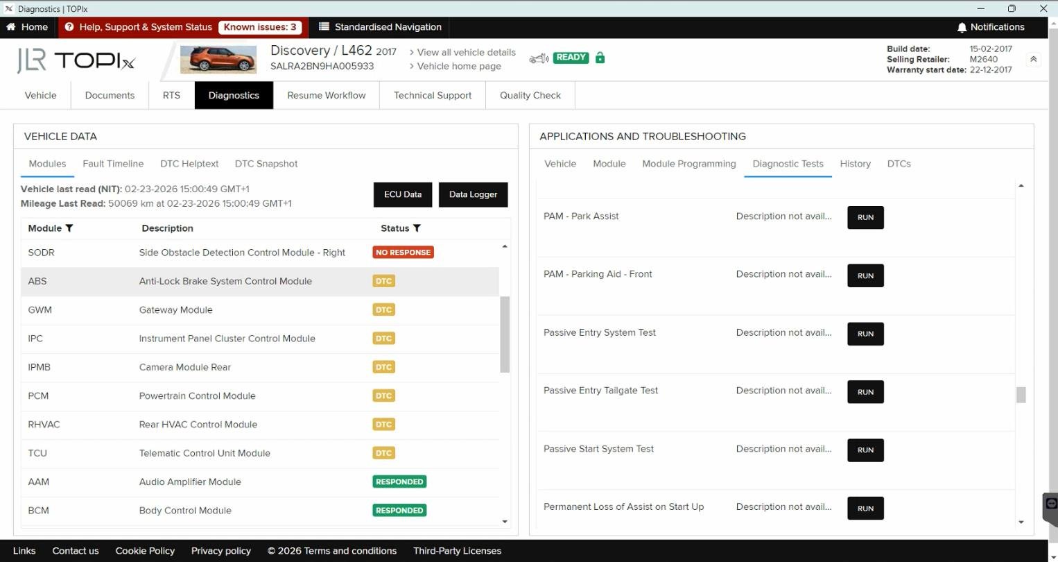 Demo JLR TOPIX Cloud Online Access - Image 13
